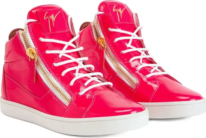 Kriss zip-fastening patent leather sneakers - Image 2