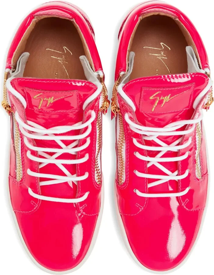 Kriss zip-fastening patent leather sneakers - Image 4