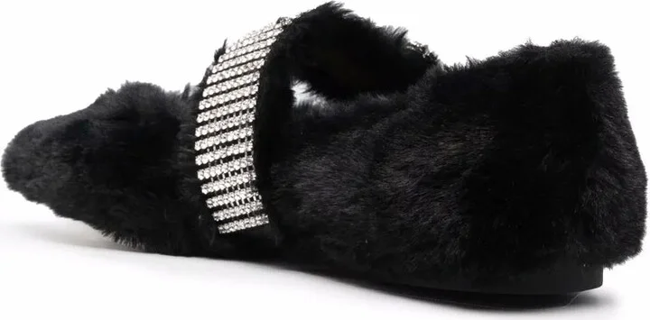 Krista faux-fur ballerina shoes - Image 3