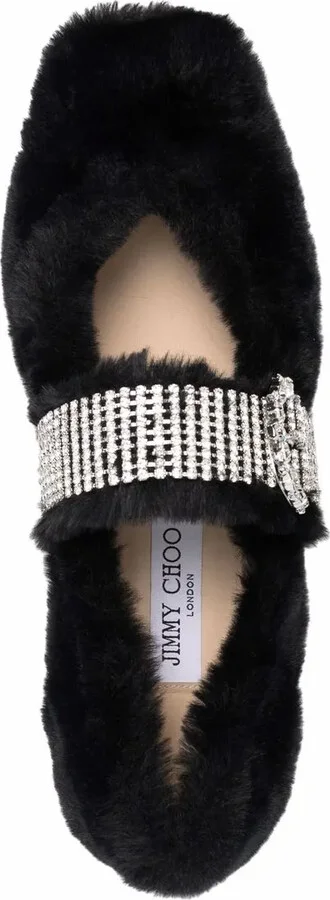 Krista faux-fur ballerina shoes - Image 4