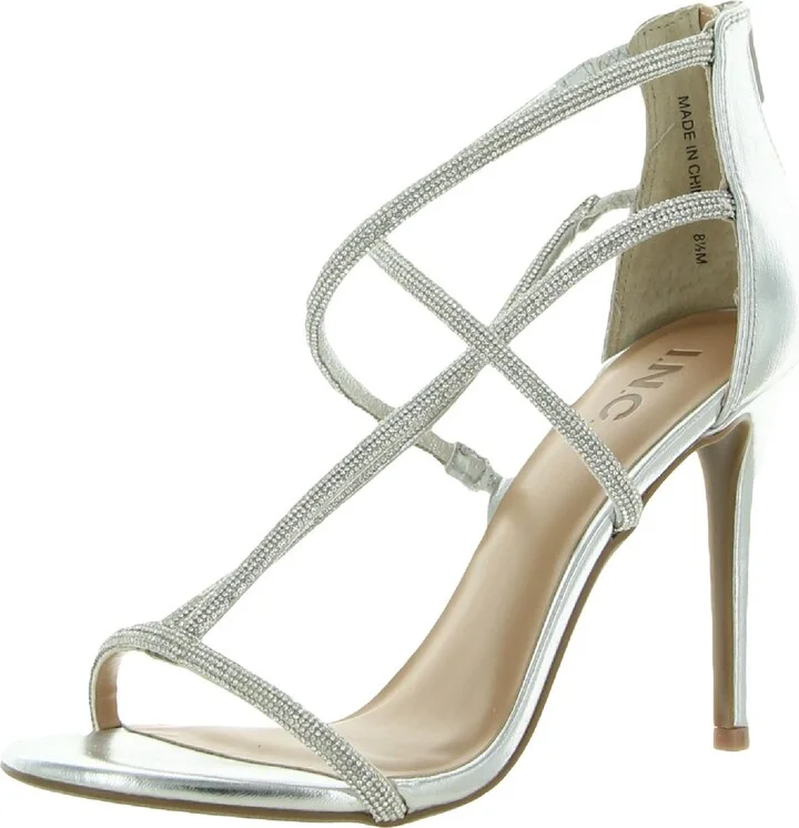 Krista Womens Open Toe Ankle Strap Heels
