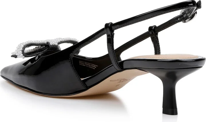 Krystia Slingback Pointed Toe Kitten Heel Pump - Image 2