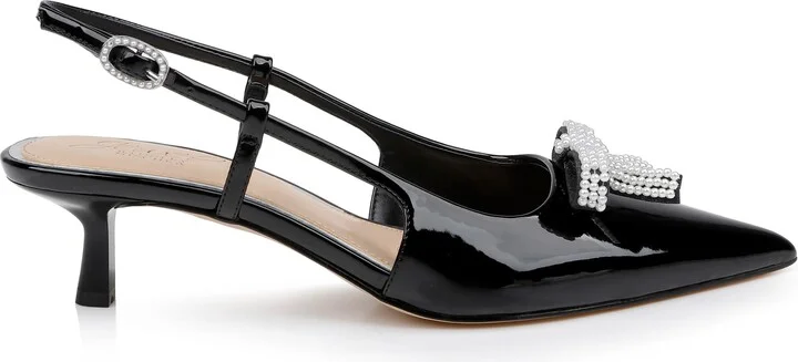 Krystia Slingback Pointed Toe Kitten Heel Pump - Image 3