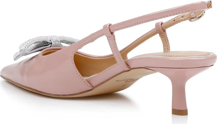 Krystia Slingback Pointed Toe Kitten Heel Pump - Image 8