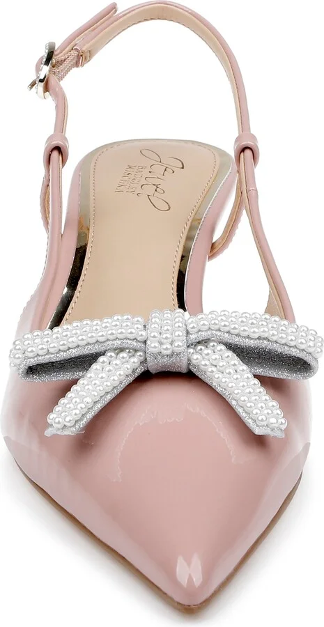 Krystia Slingback Pointed Toe Kitten Heel Pump - Image 10