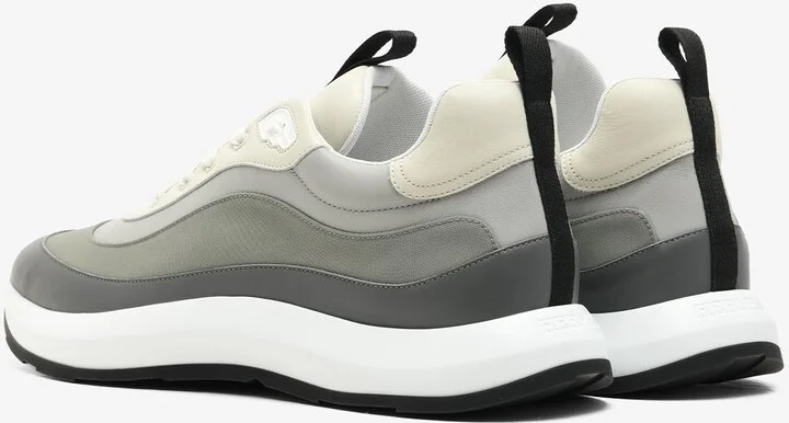 Kuma Low-Top Sneakers in Multicolor Gris Osmium Canvas and Calfskin - Image 2