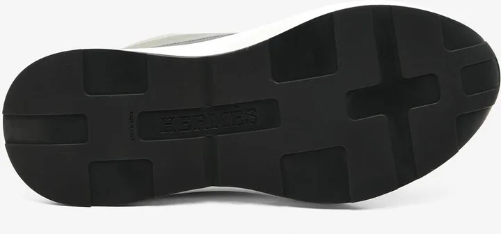 Kuma Low-Top Sneakers in Multicolor Gris Osmium Canvas and Calfskin - Image 3