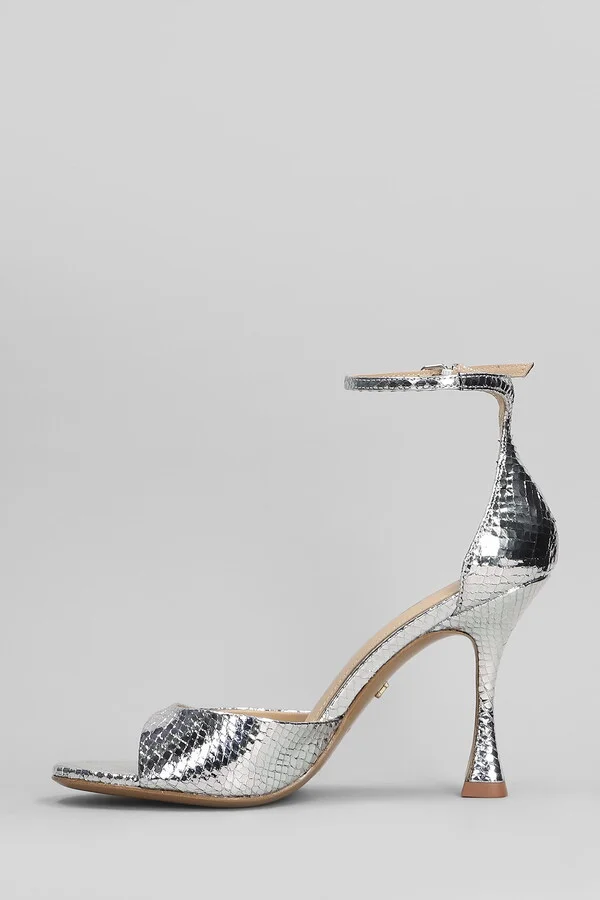 Kumala 95 Sandals In Silver Leather - Image 3
