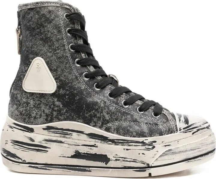 Kurt distressed-effect zip-fastening sneakers