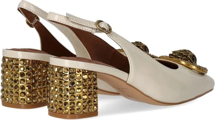 Kurt Geiger London Chelsea Block Bone Slingback Pumps - Image 4