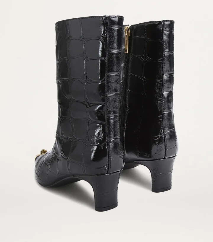 Kurt Geiger London Croc-Embossed Leather Regent Ankle Boots 55 - Image 2
