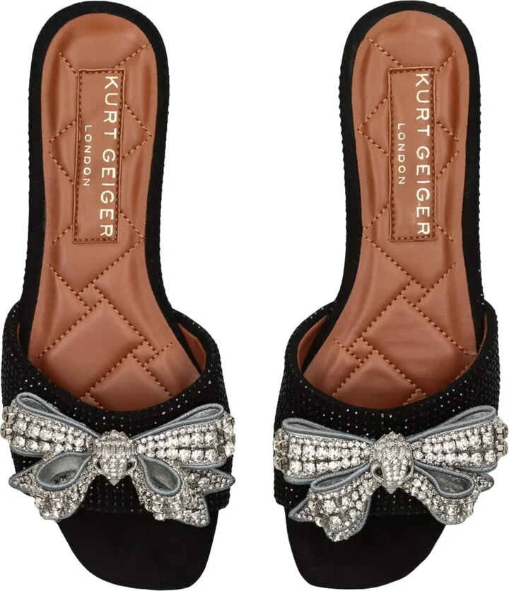 Kurt Geiger London Crystal-Embellished Bow Sandals - Image 4