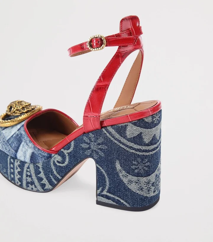 Kurt Geiger London Denim Chelsea Platform Heels - Image 2
