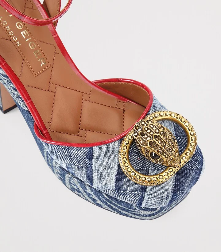 Kurt Geiger London Denim Chelsea Platform Heels - Image 3
