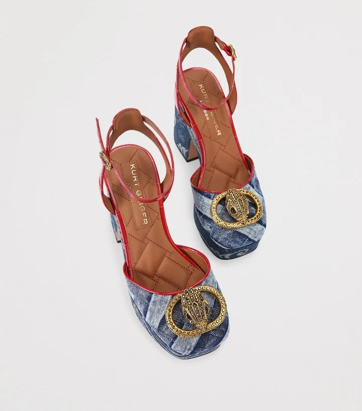 Kurt Geiger London Denim Chelsea Platform Heels - Image 4