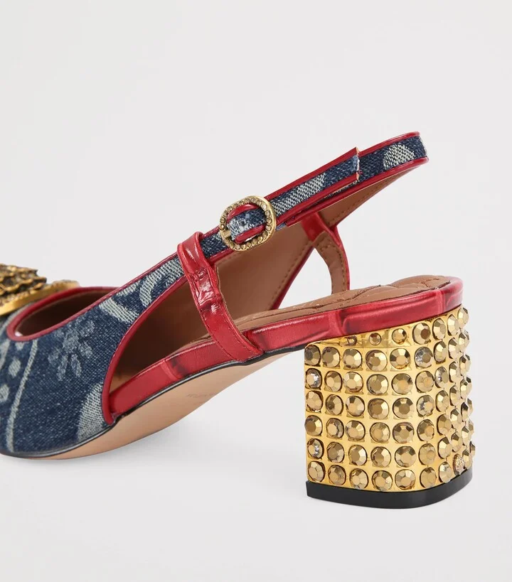 Kurt Geiger London Denim Chelsea Slingback Pumps - Image 2