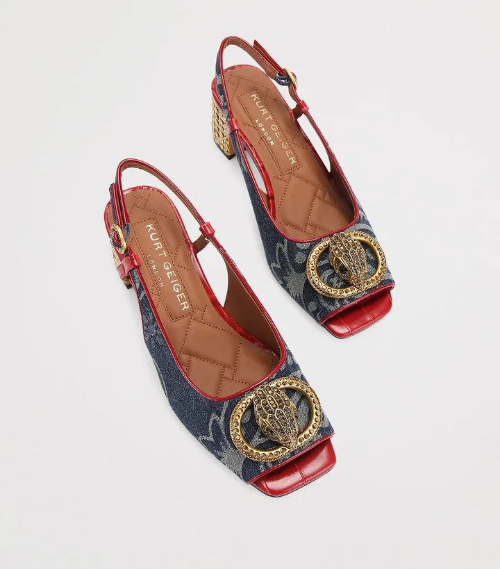 Kurt Geiger London Denim Chelsea Slingback Pumps - Image 4