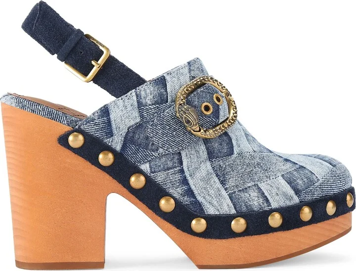 Kurt Geiger London Denim Mayfair Clog Slingback Pumps