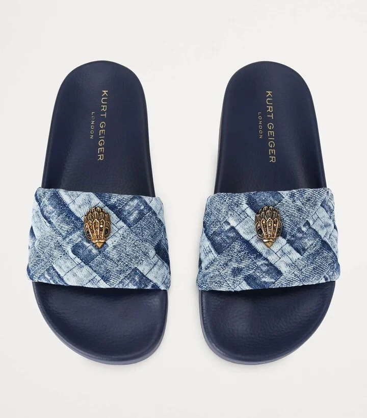 Kurt Geiger London Denim Meena Eagle Slides - Image 3
