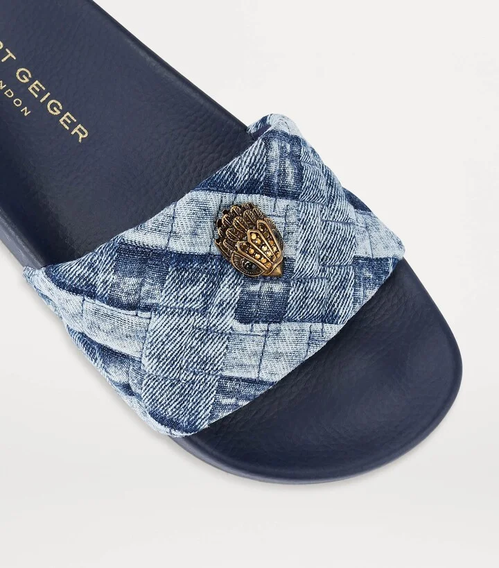 Kurt Geiger London Denim Meena Eagle Slides - Image 4