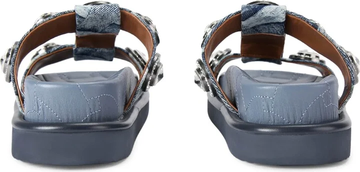 Kurt Geiger London Denim Orson Crystal Sandals - Image 2
