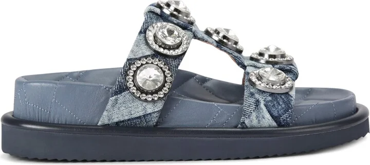 Kurt Geiger London Denim Orson Crystal Sandals - Image 3