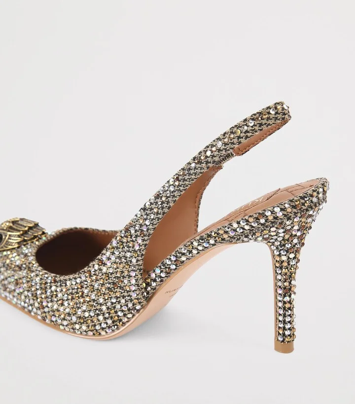 Kurt Geiger London Embellished Belgravia Slingback Heels 85 - Image 2