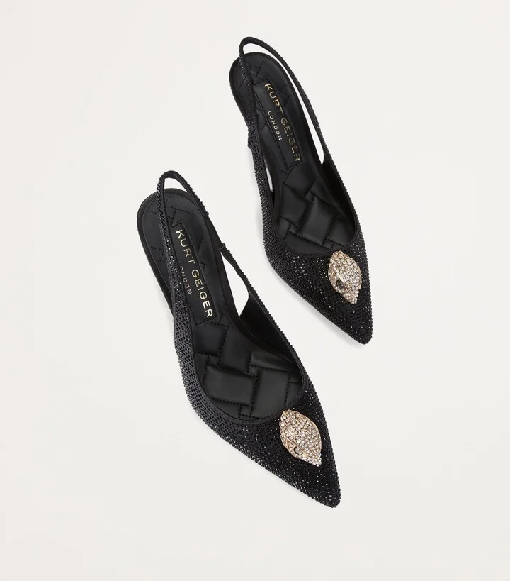 Kurt Geiger London Embellished Belgravia Slingback Pumps - Image 4