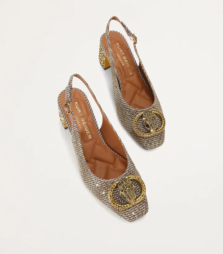 Kurt Geiger London Embellished Chelsea Slingback Pumps - Image 3