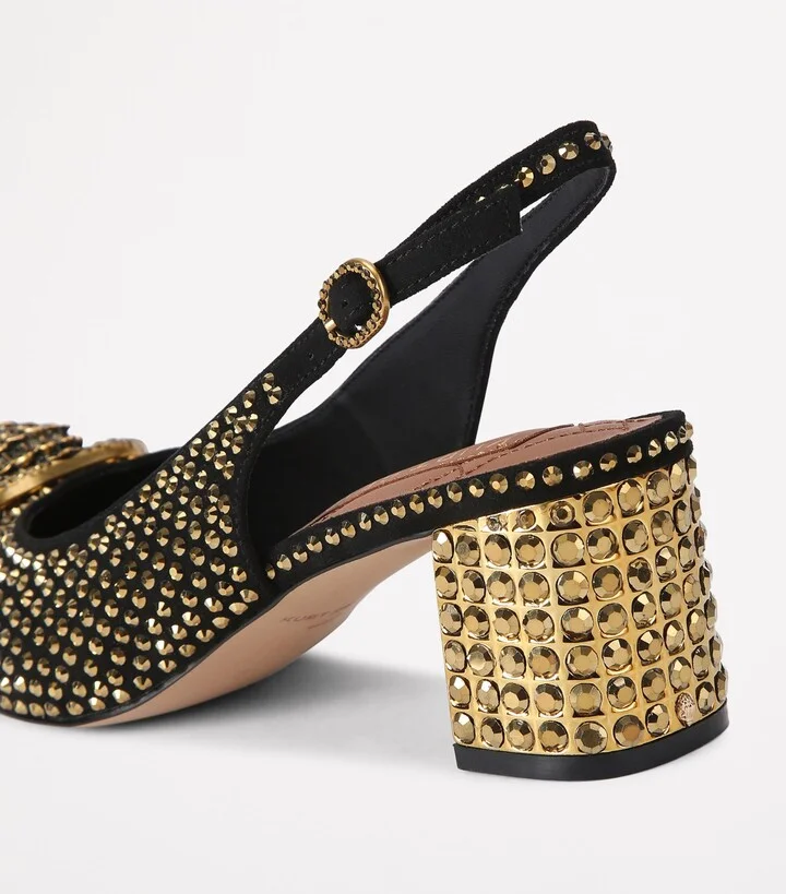 Kurt Geiger London Embellished Chelsea Slingback Pumps - Image 2