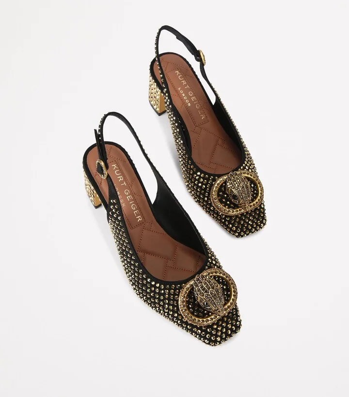 Kurt Geiger London Embellished Chelsea Slingback Pumps - Image 4