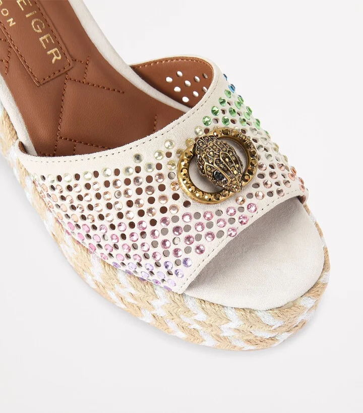 Kurt Geiger London Embellished Chelsea Wedge Sandals - Image 3