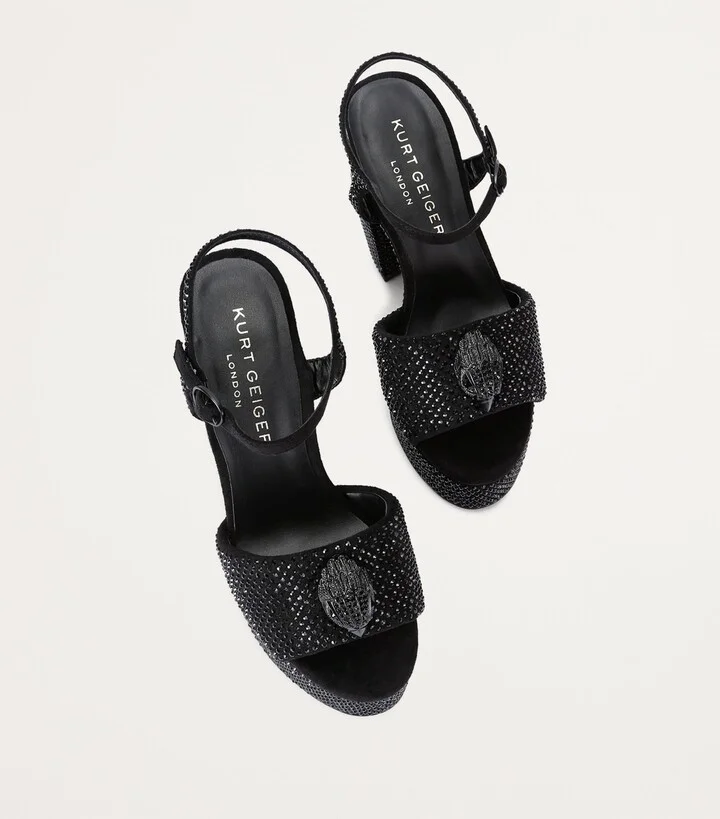 Kurt Geiger London Embellished Kensington Eagle Platform Sandals 125 - Image 3