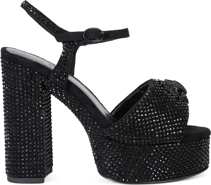 Kurt Geiger London Embellished Kensington Eagle Platform Sandals 125