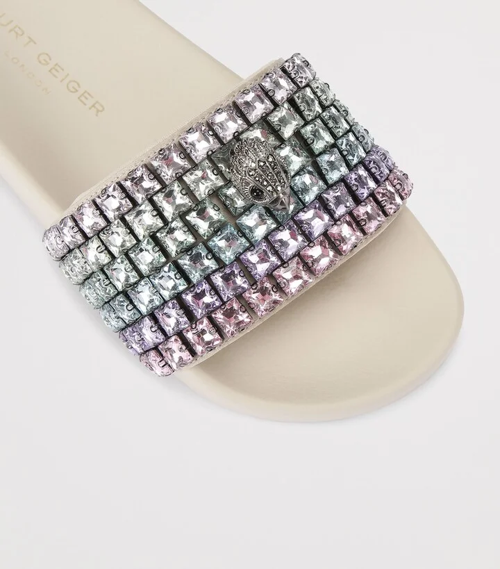 Kurt Geiger London Embellished Mina Eagle Slides - Image 4