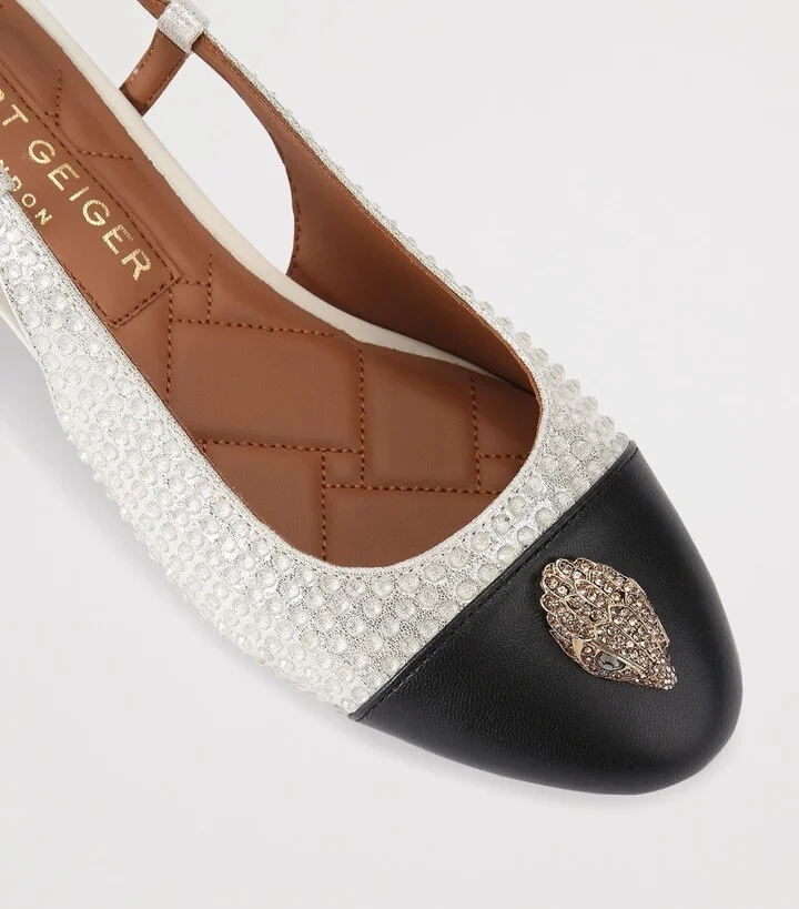 Kurt Geiger London Embellished Sloane Slingback Heels - Image 3