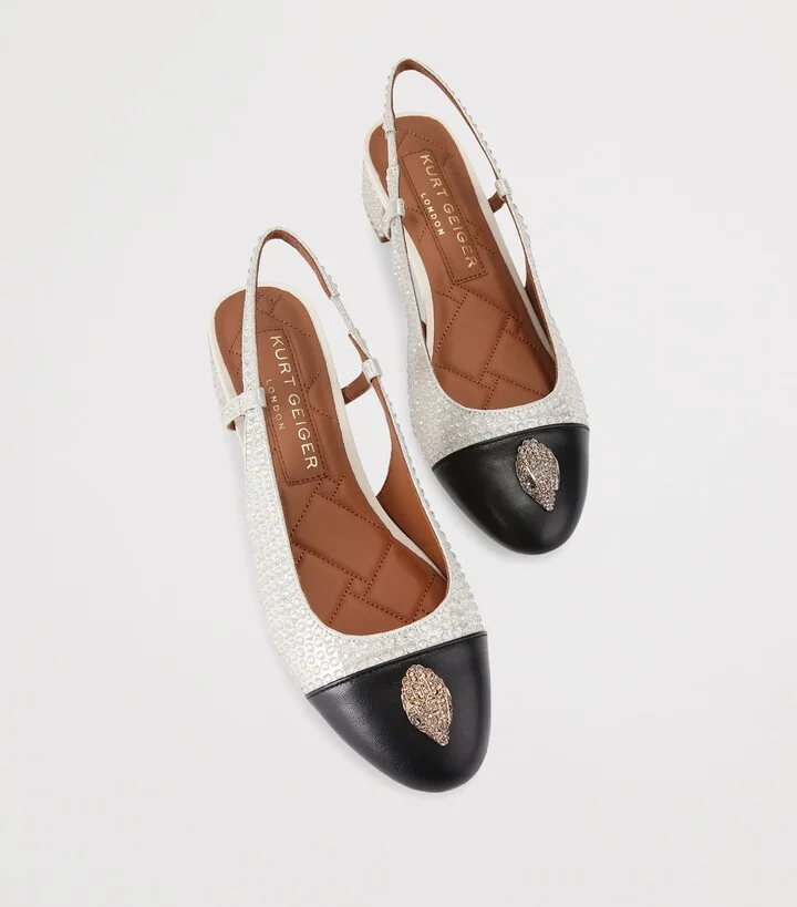 Kurt Geiger London Embellished Sloane Slingback Heels - Image 4