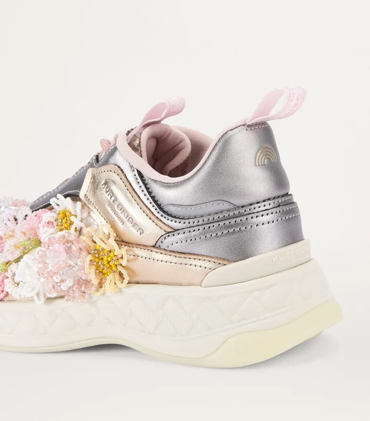 Kurt Geiger London Leather Beaded Kensington Sneakers - Image 2