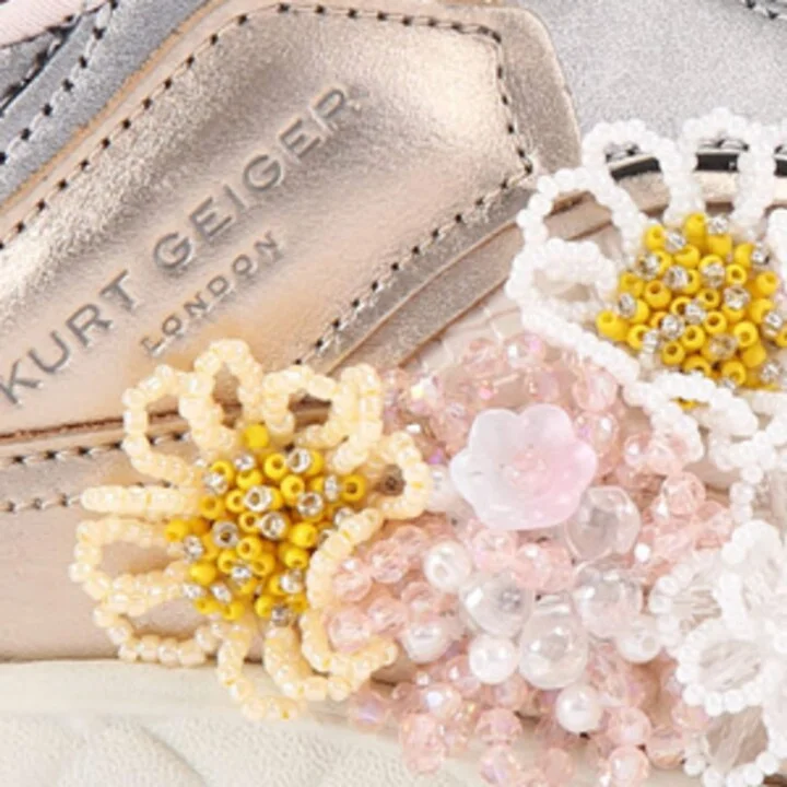 Kurt Geiger London Leather Beaded Kensington Sneakers - Image 5