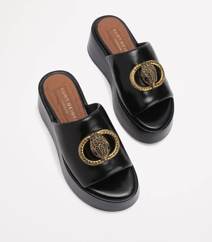 Kurt Geiger London Leather Chelsea Flatform Mules - Image 4