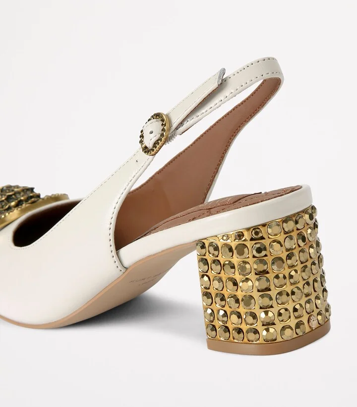 Kurt Geiger London Leather Chelsea Slingback Pumps - Image 2