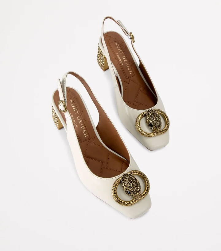 Kurt Geiger London Leather Chelsea Slingback Pumps - Image 4