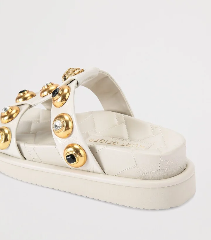 Kurt Geiger London Leather Croc-Embossed Orson Sandals - Image 2
