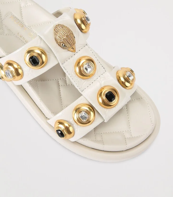 Kurt Geiger London Leather Croc-Embossed Orson Sandals - Image 3