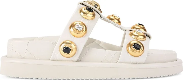 Kurt Geiger London Leather Croc-Embossed Orson Sandals