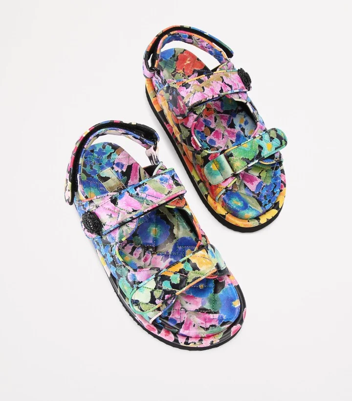 Kurt Geiger London Leather Floral Orson Sandals - Image 4
