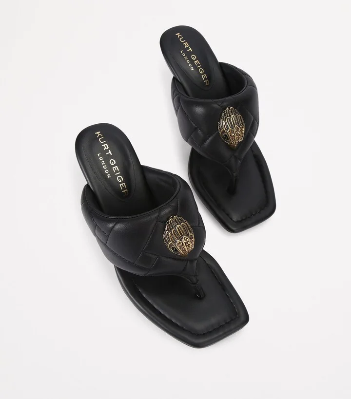 Kurt Geiger London Leather Heeled Mules - Image 4