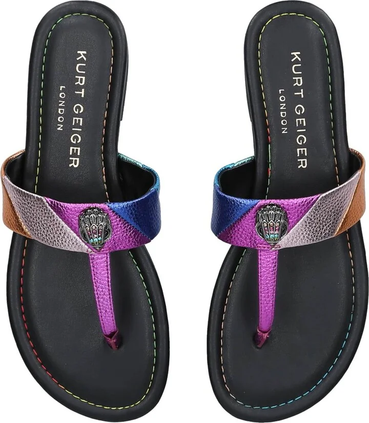 Kurt Geiger London Leather Kensington T-Bar Sandals - Image 4