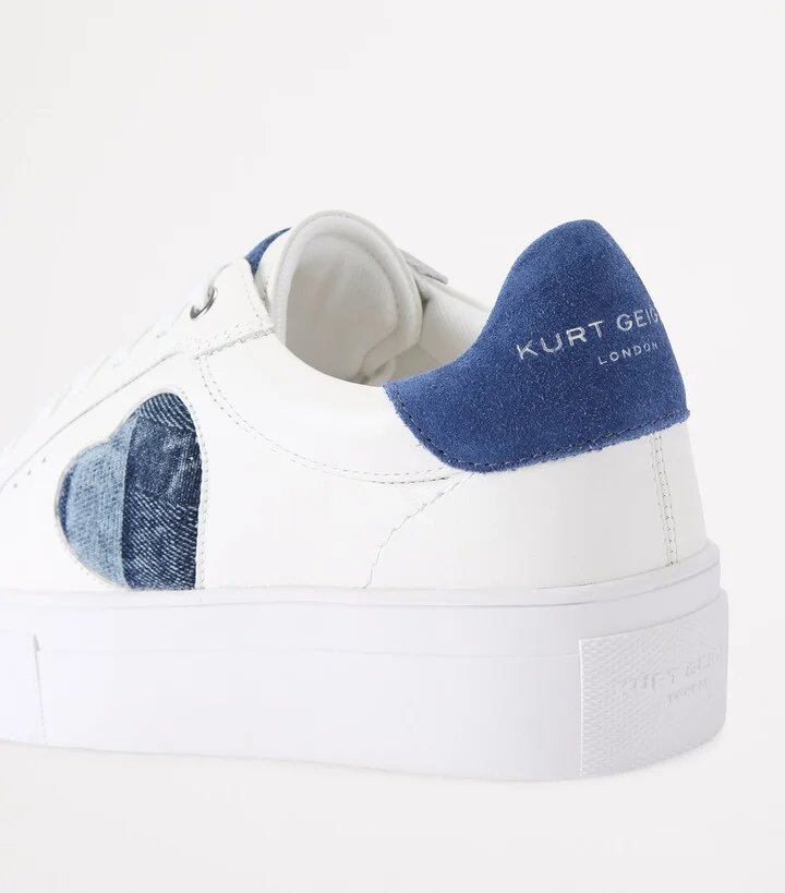 Kurt Geiger London Leather Lana Heart Low-Top Sneakers - Image 2