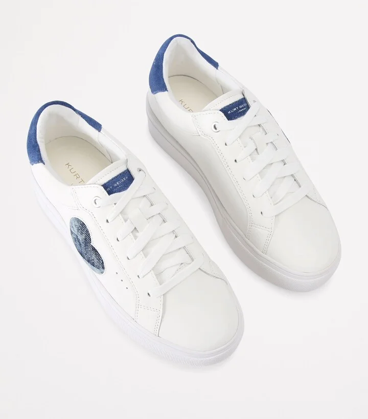 Kurt Geiger London Leather Lana Heart Low-Top Sneakers - Image 4